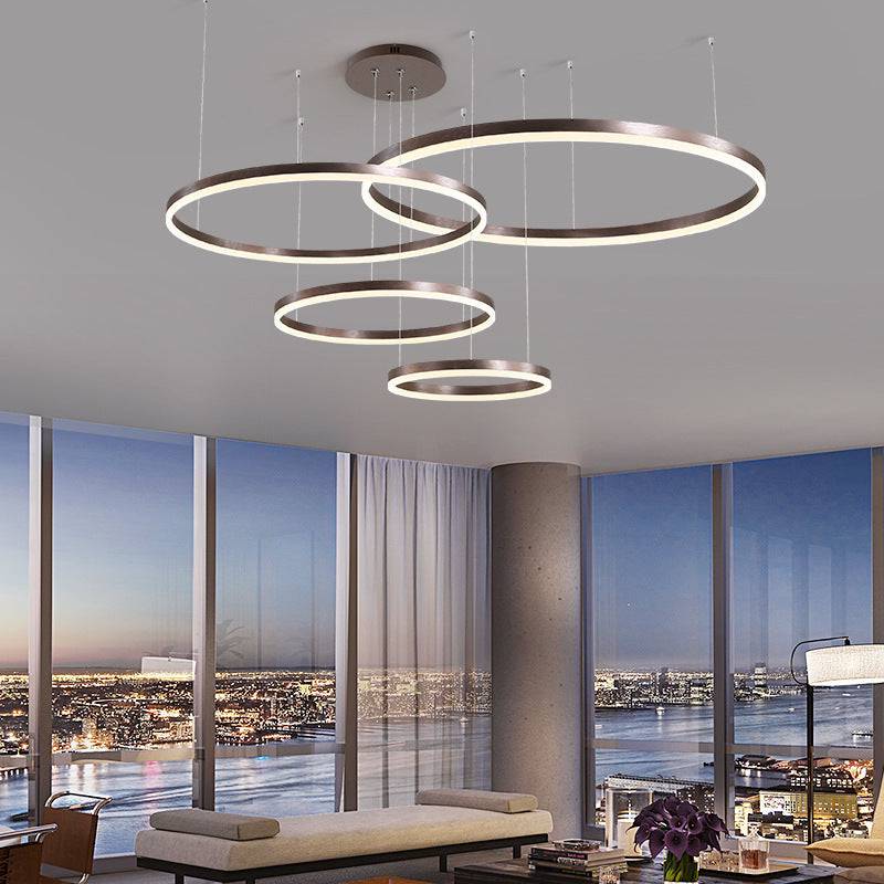 Cafe Brown Crown LED Chandelier